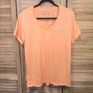 Under Armour Women's Orange V-Neck Top Size XL